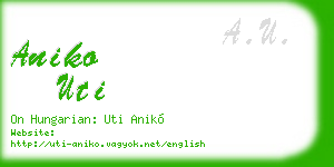 aniko uti business card